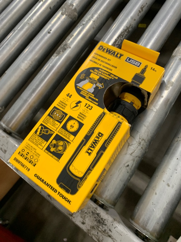 Photo 1 of DEWALT Cordless Screwdriver USB Rechargeable with FLEXDRIVE Control and Screwdriver Bit Set, Electric Screwdriver Cordless with LED Light (DWHT66719)