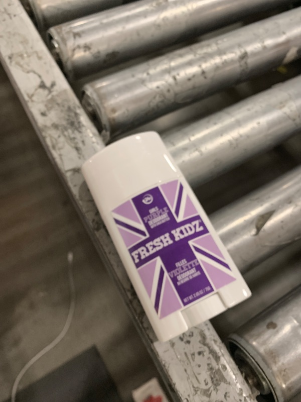 Photo 1 of Fresh Kidz Deodorant Stick for Kids and Teens - Baking Soda and Aluminum-free 24 Hour Protection for Sensitive Skin - Girls "Purple", 2.65 oz / 75 g