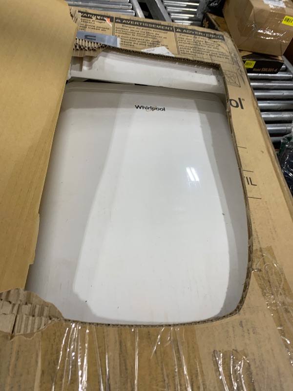 Photo 1 of Whirlpool 14,000 BTU Portable Air Conditioner with Heater and Dehumidifier for Living Room, Apartment, or Bedroom, 115V, Portable AC for Rooms up to 700 Square Feet with Remote, 3 Speeds, Timer, White