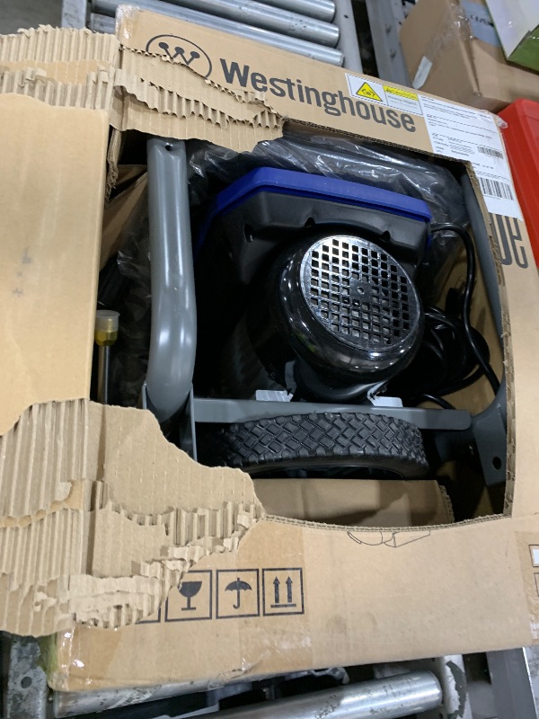 Photo 1 of Westinghouse WPX3200e Electric Pressure Washer, 3200 PSI and 1.76 Max GPM, Induction Motor, Onboard Soap Tank, Spray Gun and Wand, 5 Nozzle Set, for Cars/Fences/Driveways/Homes/Patios/Furniture, Blue
