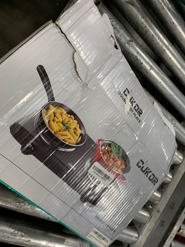 Photo 1 of CUKOR Electric Hot Plate, Double Cast Iron 2 Burner, 1800W Countertop Burner, Dual Electric Stove Burners, Portabel Electric Cooktop, Portabel Double Burner for Cooking
