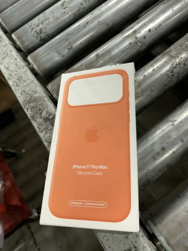 Photo 1 of Apple iPhone 17 Pro Max Silicone Case with MagSafe and Camera Control: Lightweight Phone Case, Wireless Charging Compatible, Smooth Matte Finish; Orange