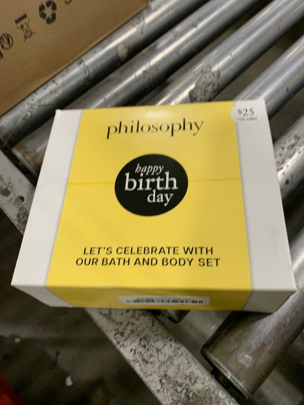 Photo 1 of philosophy happy birthday gift set - 2-pc. vanilla birthday cake hydrating shower gel (6oz) & fresh cream body lotion (4oz) - moisturizing bath & body duo for women