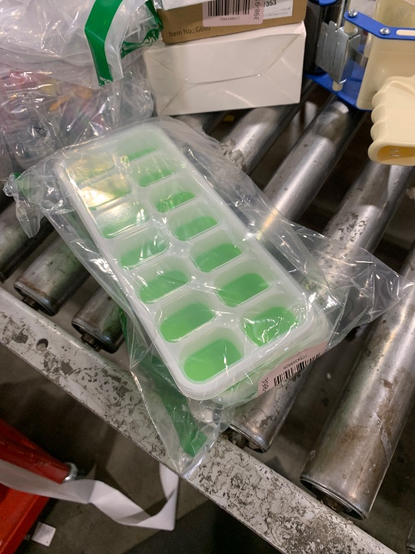 Photo 1 of Ice Cube Tray with Lid, 2 Packs 28 Cubes Durable Stackable Ice Cube Trays for Freezer with Removable Lids, Easy-Release Plastic & Silicone Ice Tray for Cocktail, Coffee