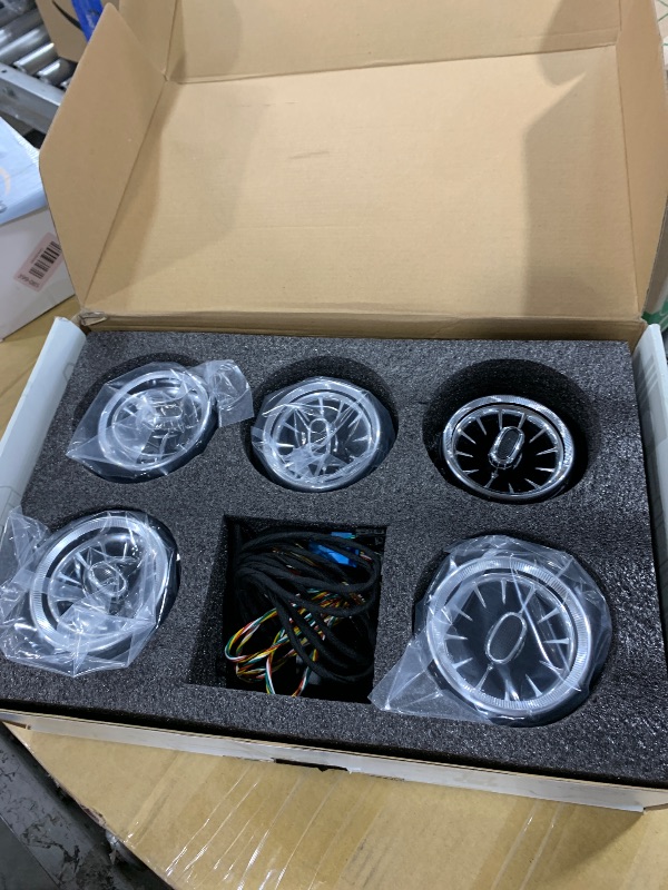 Photo 1 of 5 Pcs Ambient Light, 64 Color LED Turbine Air Vent Ambient Light Kit for Benz C GLC Class W205 2019-2021