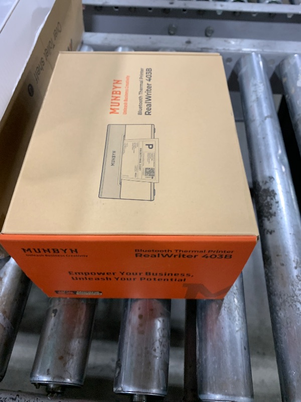 Photo 1 of MUNBYN Bluetooth Thermal Label Printer RW403B, Wireless 4x6 Shipping Label Printer for Small Business, Compatible with Android, iPhone, Windows, Mac, Chromebook, Print Width 1.57"-4.25"