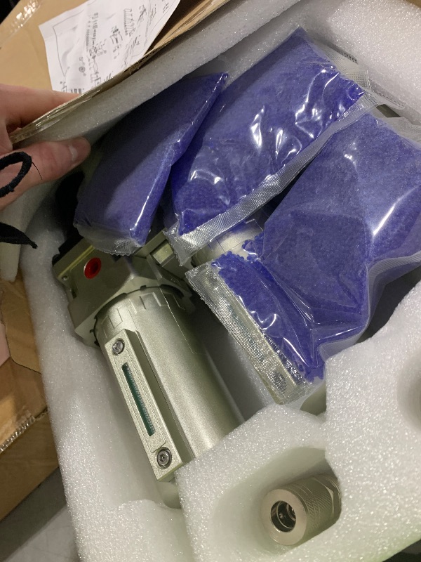 Photo 1 of 1/2" NPT Industrial Grade 3 Stage Air-Dryer-for-Compressor, Manual Drain Air-Compressor-Water-Separator-System Filter Oil for Plasma Cutter and Paint Spray,0-240 PSI,Double Filtration & Drying System