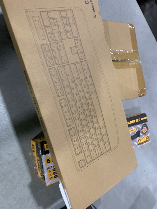 Photo 1 of EDJO Wireless Keyboard, 2.4G Ergonomic Full Size Wireless Computer Keyboard with Wrist Rest for Windows, Mac OS Desktop/Laptop/PC?Black?