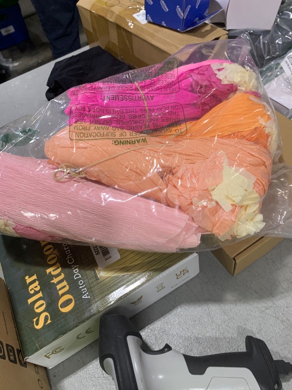 Photo 1 of SUNBEAUTY 4 PCS 20" Hot Pink Orange Fall Birthday Party Decorations Giant Paper Flowers Large Crepe Tissue Pompoms Sunset Autumn Women Girls DIY for Wedding Backdrop Bridal Baby Shower Thanksgiving