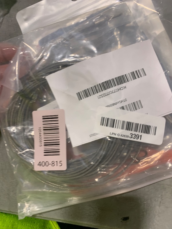 Photo 1 of 4 * 12ft Stainless Steel Cable, 1/8" Wire Rope, 7x7 Strands Stainless Steel Wire for Triangle, Rectangle and Square Sun Shade Sail Fixing, Outdoor Lights String