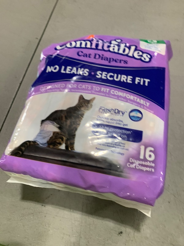 Photo 1 of Hartz Comfitables Cat Diapers, Size XS 16 Count, Comfortable & Secure Fit, Easy to Put On