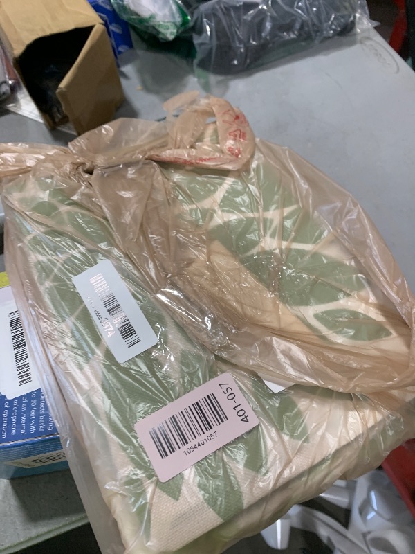 Photo 1 of CXMEIFLY Sage Green White Summer Outdoor Pillow Covers 18x18 Inch Set of 2 Olive Green Dahlia Floral Decor Throw Pillows Modern Geometry Flower Decorative Cushion Cases for Sofa Couch Bed Decorations