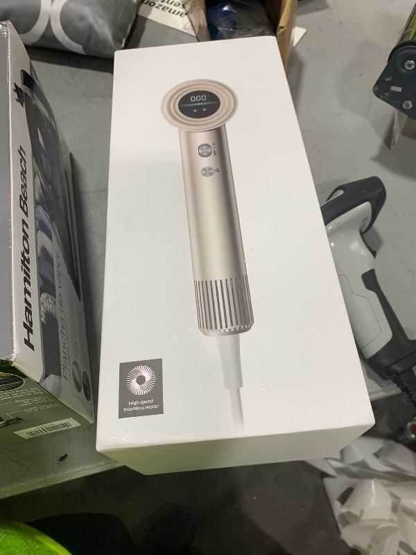 Photo 1 of Hair Dryer, 150000RPM High-Speed Hairdryer for Fast Drying, Low Noise, HD Display, 5 Temps & 2 Speeds, 500 Million Negative Ionic Blow Dryer with Diffuser & Nozzle for Home and Travel Salon, Gold