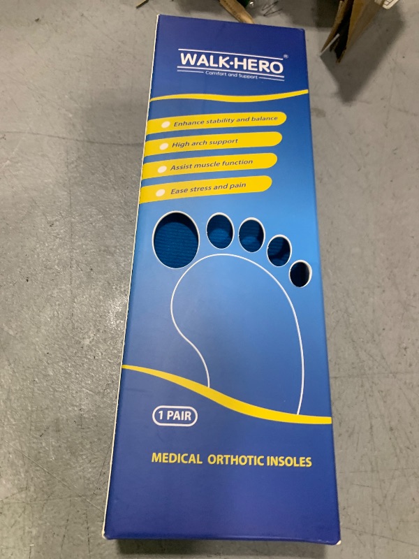 Photo 1 of Walkhero Plantar Fasciitis Pain Relief Insoles High Arch Support Orthotic Shoes Inserts, Relieve Flat Feet and Foot Fatigue (Mens 11-11 1/2 | Womens 13-13 1/2, Light Blue)