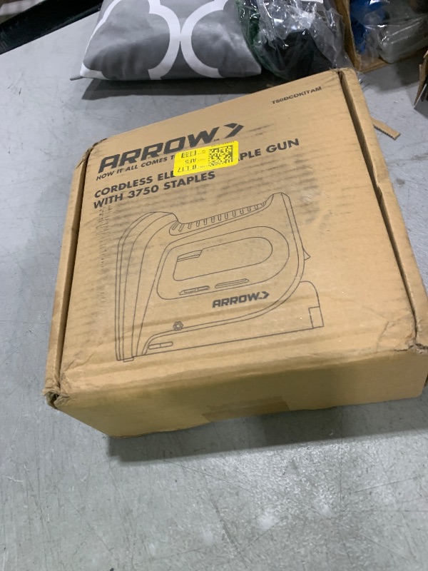 Photo 1 of Arrow Cordless Staple Gun Kit, Electric Stapler with 3750 Pieces T50 1/4", 3/8", 1/2" Staples, for Upholstery Professional and DIY Projects, T50DCD