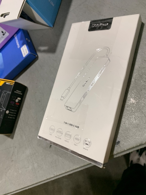 Photo 1 of dockteck 7-in-1 USB C Hub with 4K 60Hz HDMI, 1Gbps Ethernet, 100W Power Delivery, SD/TF Card Slots, USB 3.0 Data Ports for MacBook, iPad Pro, XPS