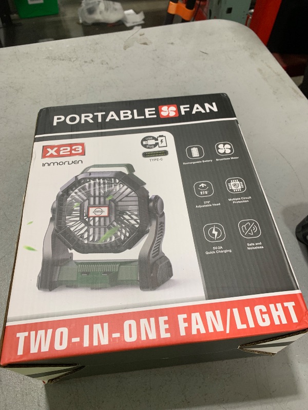Photo 1 of Portable Fan Rechargeable, 20400mAh Cordless Battery Powered Fan with LED Lantern, USB C Battery Operated for Travel Bedroom Home Camping Tent Office Beach Desk Fishing Outdoor