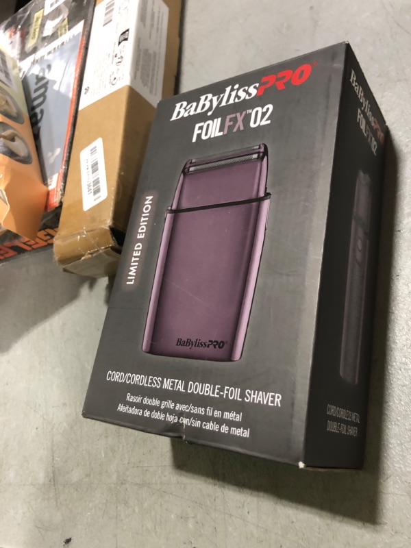 Photo 1 of BaBylissPRO FoilFX Cord/Cordless Metal Double Foil Shaver (Purple)