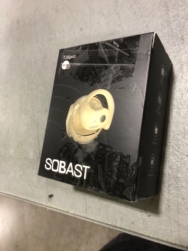 Photo 1 of SOBAST AI Language Translation Earphones, Open Wireless Bluetooth Headset, Real time 144 Language Translation Earplug OWS, Type-C Charging Port, Suitable for Sports Travel Office Games (Beige)