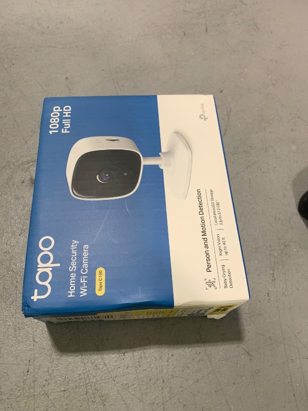 Photo 1 of Tapo TP-Link 1080P Indoor Security Camera for Baby Monitor, Dog Camera w/Motion Detection, 2-Way Audio Siren, Night Vision, Cloud & SD Card Storage, Works w/Alexa & Google Home C100