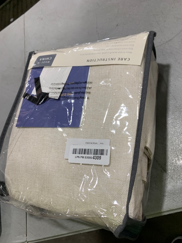 Photo 1 of 100% Blackout Shield Linen Blackout Curtains for Bedroom 84 Inches Long, Back Tab/Rod Pocket Living Room Drapes, Thermal Insulated Blackout Curtains 2 Panels Set, 50" W x 84" L, Cream