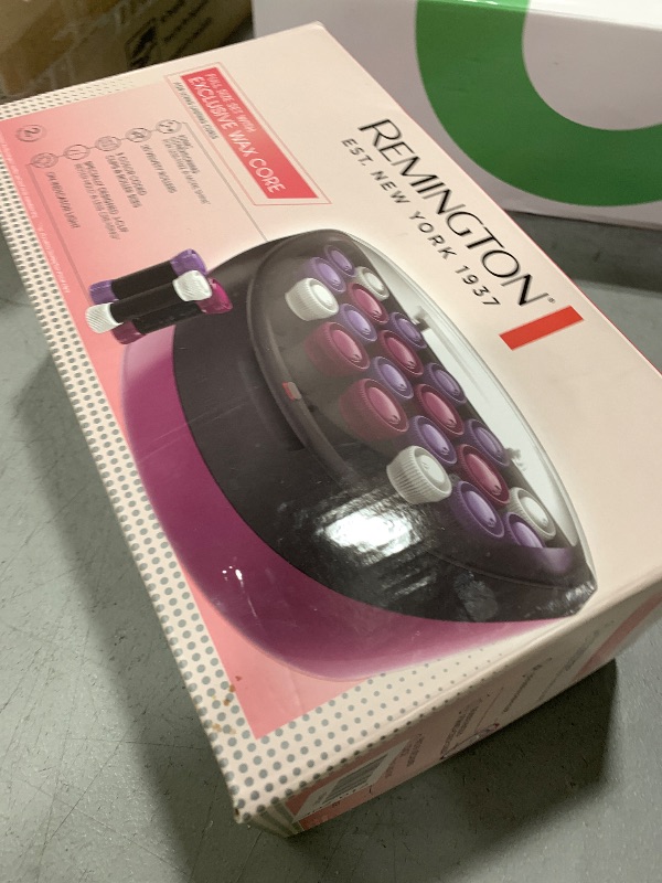 Photo 1 of Remington Ionic Conditioning Hair Setter, 20 Velvet Hair Rollers, 6 Large (1¼”), 10 Medium (1"), 4 Small (¾”), Blowout Style Hair Curlers