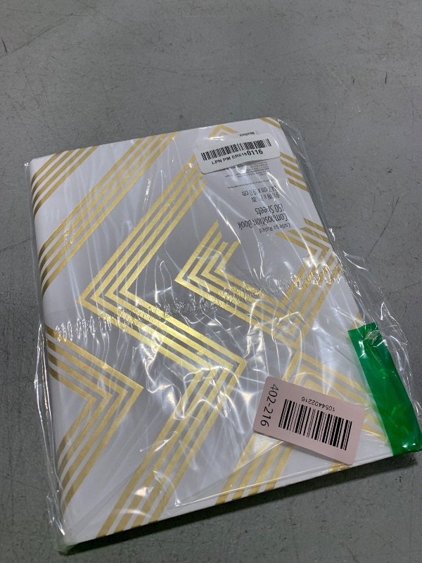 Photo 1 of Five Star Composition Book, College Ruled Paper, 7-1/2" x 9-3/4", 80 Sheets, Hardcover, Metallic Gold Geo (850165F-ECM)