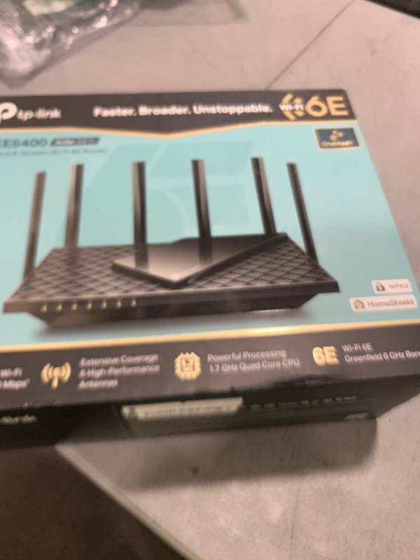 Photo 1 of TP-Link AXE5400 Tri-Band WiFi 6E Router (Archer AXE75), 2025 PCMag Editors' Choice, Gigabit Internet for Gaming & Streaming, New 6GHz Band, 160MHz, OneMesh, Quad-Core CPU, VPN & WPA3 Security