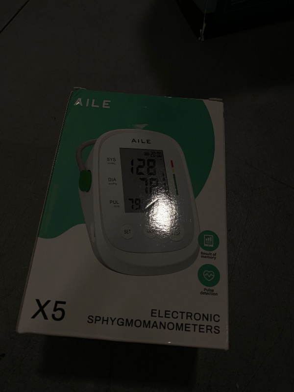 Photo 1 of AILE Blood Pressure Monitor, Blood Pressure Machine Upper Arm Large Cuff(8.7"-16.5"), High Automatic Blood Pressure Monitors Cuff for Home Use, (BP) Manual Arm Blood Pressure Monitors, 2 * 99 Memory