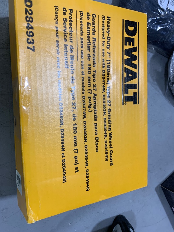 Photo 1 of DEWALT Angle Grinder Guard for Type 27 Grinding Wheels, 7-Inch (D284937)