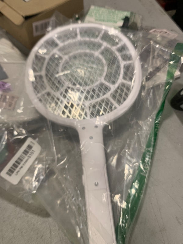 Photo 1 of YsChois Electric Fly Swatter, Bug Zapper, Mosquito Zapper Racket | Gold Zone Voltage, Densest 3 mm Mesh, Apple-Like Weight - AA Battery Powered (not incl.) - Indoor & Outdoor Use with Pro Swat Tips