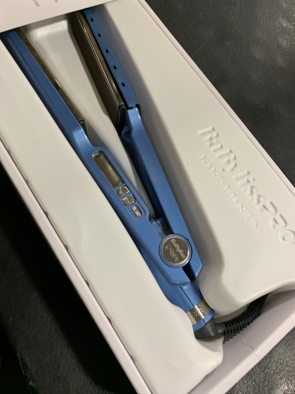 Photo 1 of BaBylissPRO Nano Titanium Ionic Flat Iron Hair Straightener, 1 3/4" Hair Straightener Iron for Smooth, Shiny, Frizz- Free Hair and All Hair Types