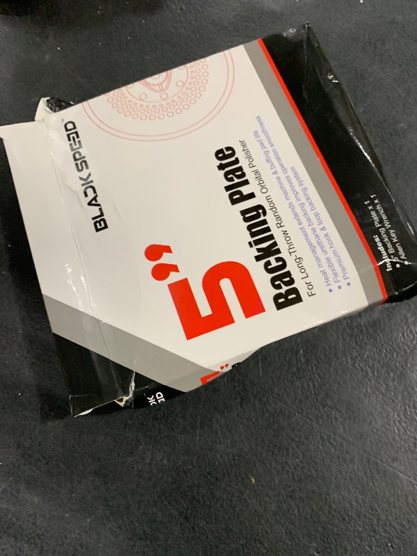 Photo 1 of Nanoskin Black Speed 5" Backing Plate for 15mm & 21mm Long-Throw Random Orbital Polisher for Replacement - Flexible Urethane, Heat Management, Premium Hook & Loop - Extends Machine & Buffing Pad Life