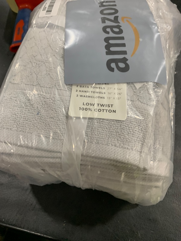Photo 1 of Light Grey Bath Towel - 100% Cotton 6 Piece Towel Set - 2 Bath Towels, 2 Hand Towels, 2 Washcloths - Absorbent, Durable, Quick-Dry Towels for Bathroom