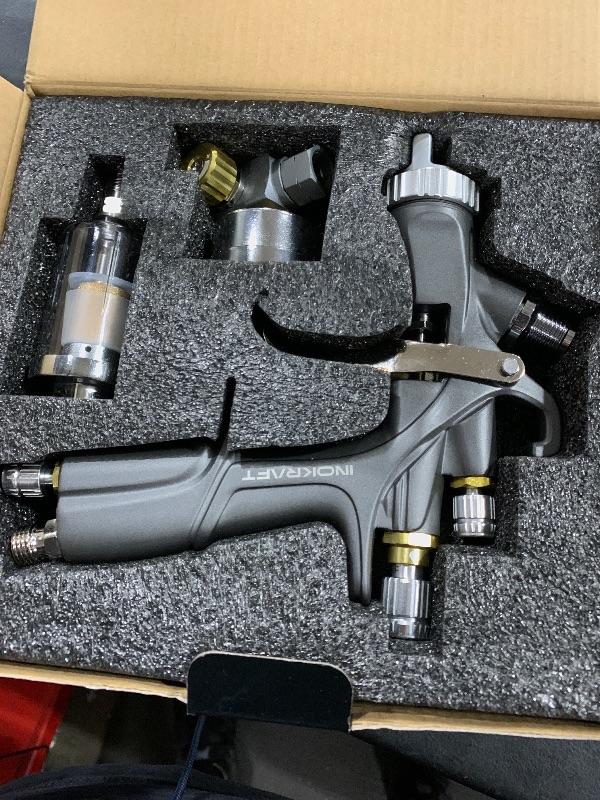 Photo 1 of InoKraft D1 LVLP Air Spray Gun Premium Kit, Easy to Use, Paint Gun for Cars & House DIY Painting, 1.3/1.5/1.7mm Nozzles, with Paint Sprayer Accessories