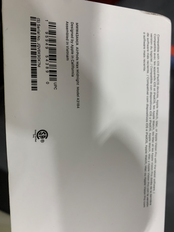 Photo 1 of Apple AirPods Max Wireless Over-Ear Headphones, Pro-Level Active Noise Cancellation, Transparency Mode, Personalized Spatial Audio, USB-C Charging, Bluetooth Headphones for iPhone - Midnight