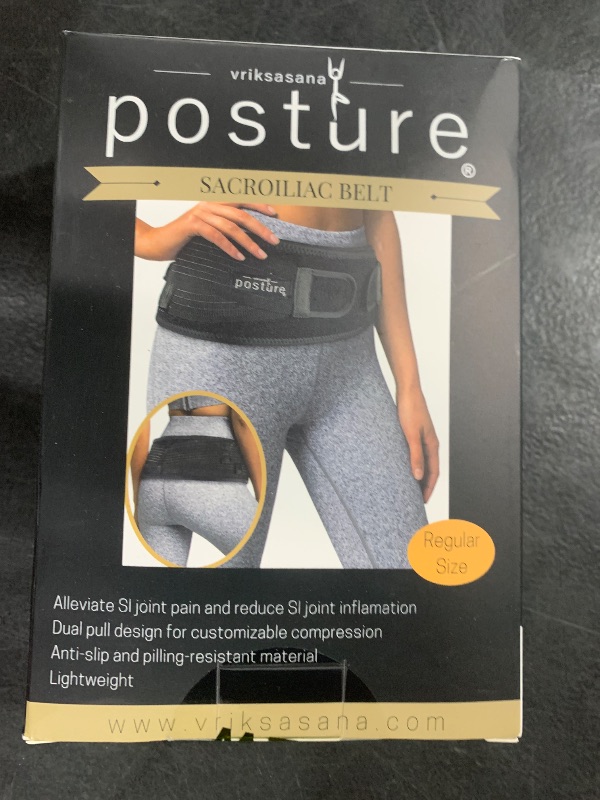 Photo 1 of Vriksasana Posture Sacroiliac Hip Belt for Women and Men That Alleviates Sciatic, Pelvic, Lower Back, Leg and Sacral Nerve Pain Caused by Si Joint Dysfunction| Trochanter Brace (Regular, Black)