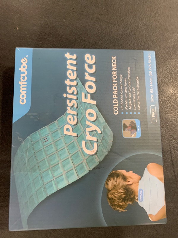 Photo 1 of Comfcube Neck Ice Pack Wrap for Cervical Pain and Cooling, 2 Hours Long Lasting Cold Ice Pack for Neck Injuries, Flexible Cold Pack for Hot Weather, Hot Flashes, Surgery, Office Pressure, Tension