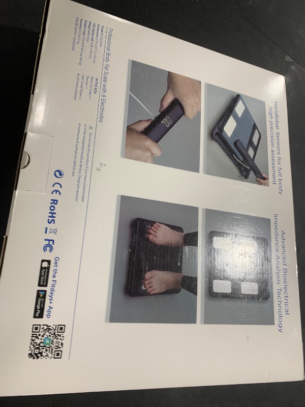 Photo 1 of Tychesy Body Pod Smart Scale with BMI Body Fat Muscle Mass, 8 Sensors Body Composition Scales Most Accurate with APP up to 24 Users