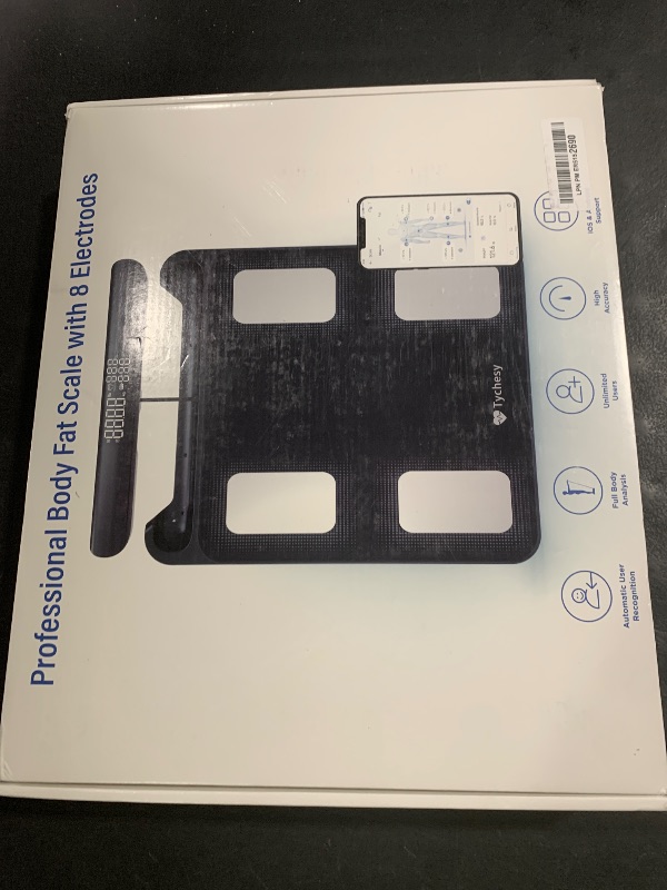 Photo 1 of Tychesy Body Pod Smart Scale with BMI Body Fat Muscle Mass, 8 Sensors Body Composition Scales Most Accurate with APP up to 24 Users