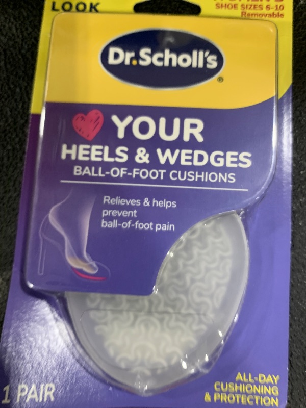 Photo 1 of Dr. Scholl's Love Your Heels & Wedges Ball of Foot Cushions for Women, 1 Pair, Metatarsal Pads Women - All-Day Comfort for High Heels - Relieve & Prevent Shoe Discomfort, No Sliding Stopper Pads