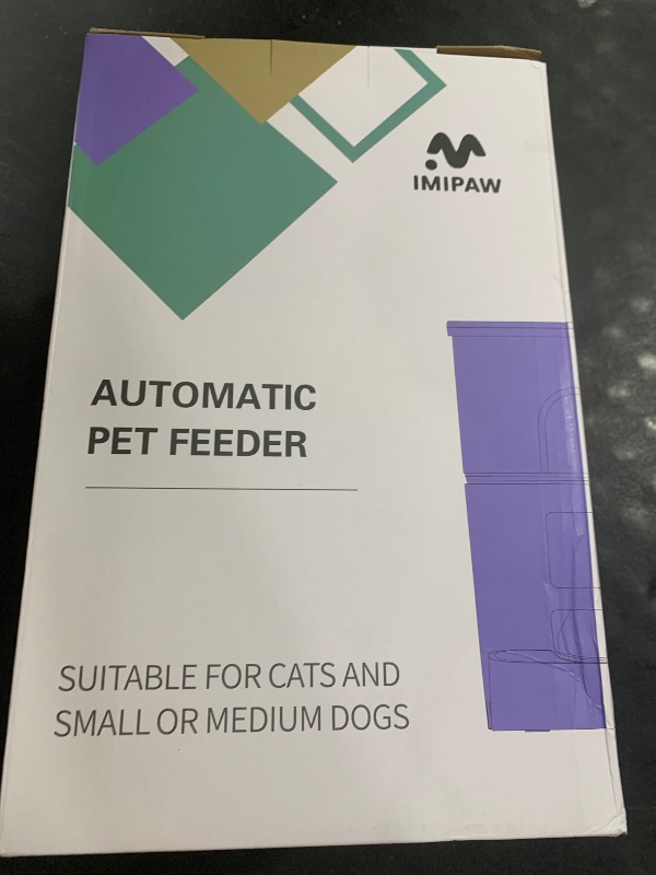 Photo 1 of IMIPAW Automatic Cat Feeders, 3L Timed Cat Dry Food Dispenser, Dual Power Supply, Programmable Portion Size, Auto Pet Feeder for Cats and Small Dogs