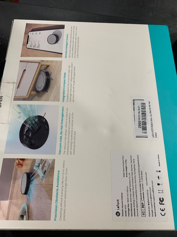 Photo 1 of Lefant M310 Robot Vacuum Cleaner– 4500Pa Suction, Ultra-Slim & Quiet, PreciSense Obstacle Avoidance, WiFi/App/Voice Control, 160-Min Runtime, Self-Charging – Ideal for Pet Hair & Hard Floors (Gray)