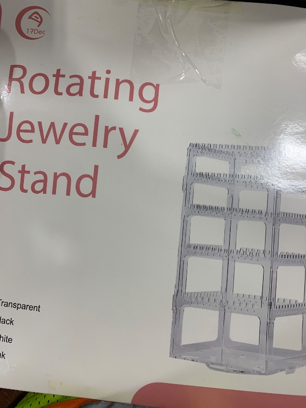 Photo 1 of 17Dec 360 Rotating Earring Holder Organizer Stand,5 Tiers Acrylic Jewelry Organizers and Storage,Stud Earring Organizers and Storage,228 Holes and 232 Grooves for Earrings Necklaces chain bracelet