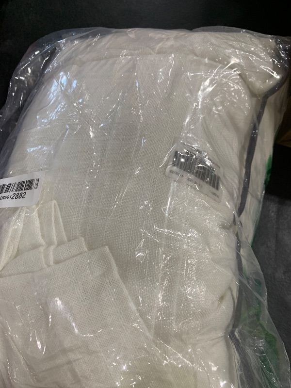 Photo 1 of 100% Blackout Shield Linen Blackout Curtains for Bedroom 96 Inches Long, Back Tab/Rod Pocket Living Room Drapes, Thermal Insulated Blackout Curtains 2 Panels Set, 50" W x 96" L,Cream