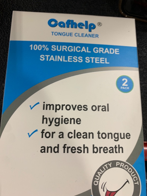 Photo 1 of Cafhelp 2-Pack Tongue Scraper, 100% 304 Surgical Stainless Steel Tongue Cleaner for Both Adults and Kids, Professional Reduce Bad Breath Metal Tongue Scrapers, Help Your Oral Hygiene (with 2 cases)