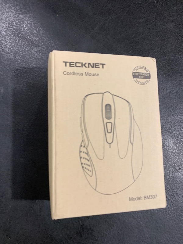 Photo 1 of TECKNET Wireless Mouse (2.4G & BT5.0/3.0) Silent 4800 DPI Computer USB A & Bluetooth Mouse 6 Buttons, Wide Compatibility - Grey