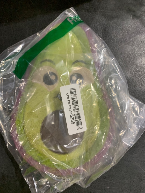 Photo 1 of Outward Hound Tough Skinz Durable Squeaky Dog Toy with Two Tough Layers, Avocado, Green, Medium