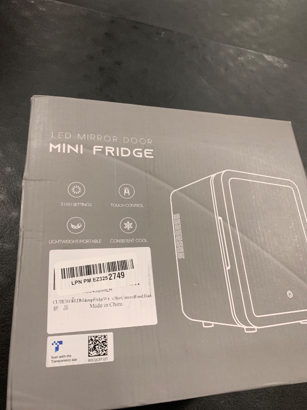 Photo 1 of Makeup Fridge With Dimmable LED Light Mirror, 4L Mini Fridge for Bedroom, Car, Office & Dorm, Cooler & Warmer, Portable Small Refrigerator for Cosmetics, Skin Care and Food, Black
