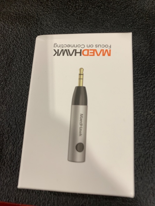 Photo 1 of Maedhawk 3.5mm Bluetooth Aux Adapter for Car, [Noise Cancelling] Bluetooth 5.0 Receiver with Built-in Mic for Hands-Free Calls, Home Audio Stereo Headphone Speaker Music Streaming